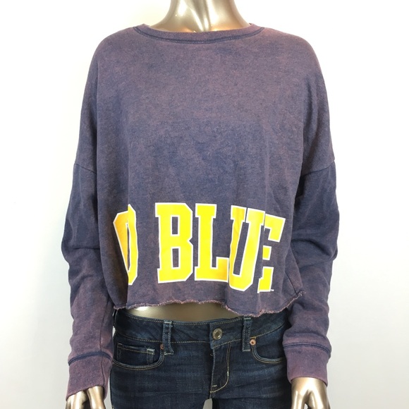 PINK Victoria's Secret Sweaters - Victoria’s Secret Pink Michigan Crop Sweatshirt
